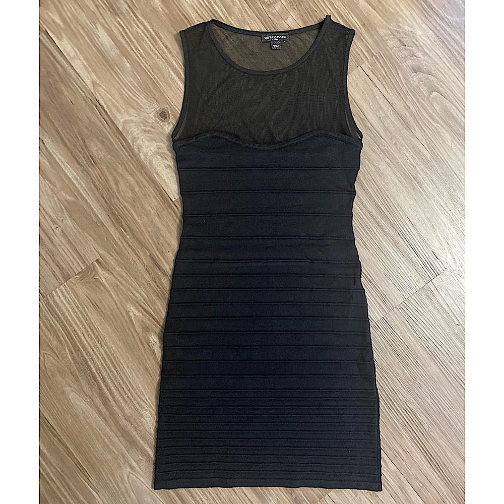 Metropark Fishnet Bandage Dress